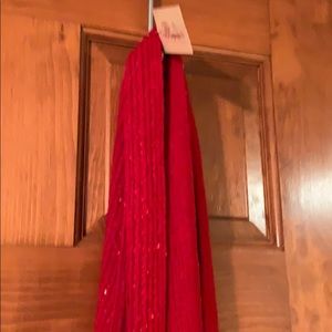 New Paige Danielle red loop scarf NWT